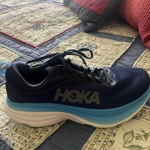 HOKA Blue and Black Running Shoe